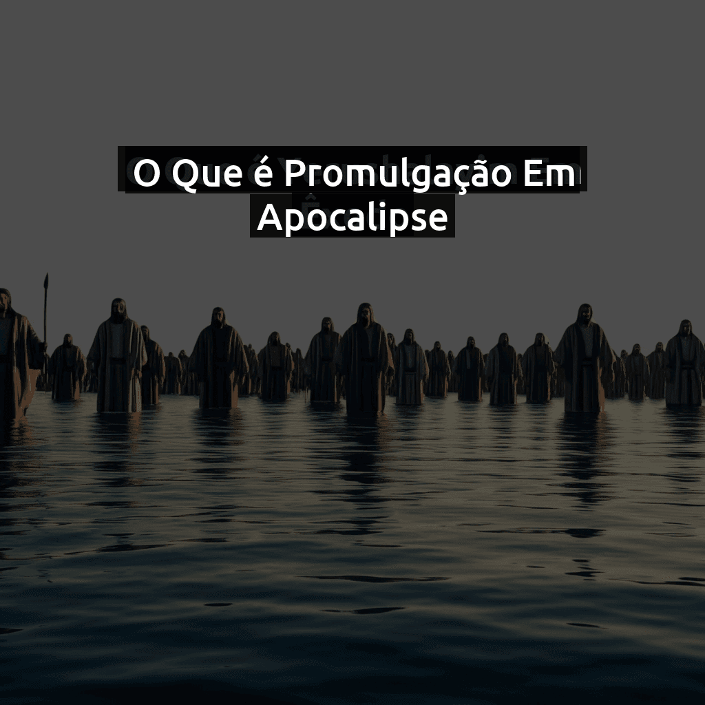 O Que é Promulgação Em Apocalipse - Significado E Importância